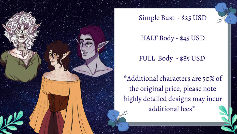 Commission Card Base Prices